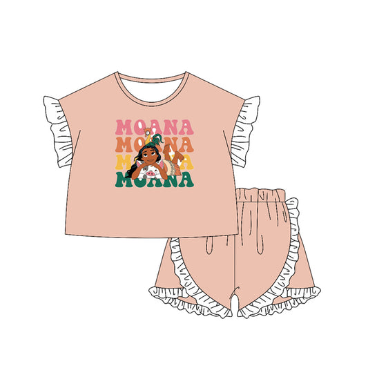 presale GSSO2160 Baby Girls Princess M Shirt Ruffle Shorts Clothes Sets D 2.12