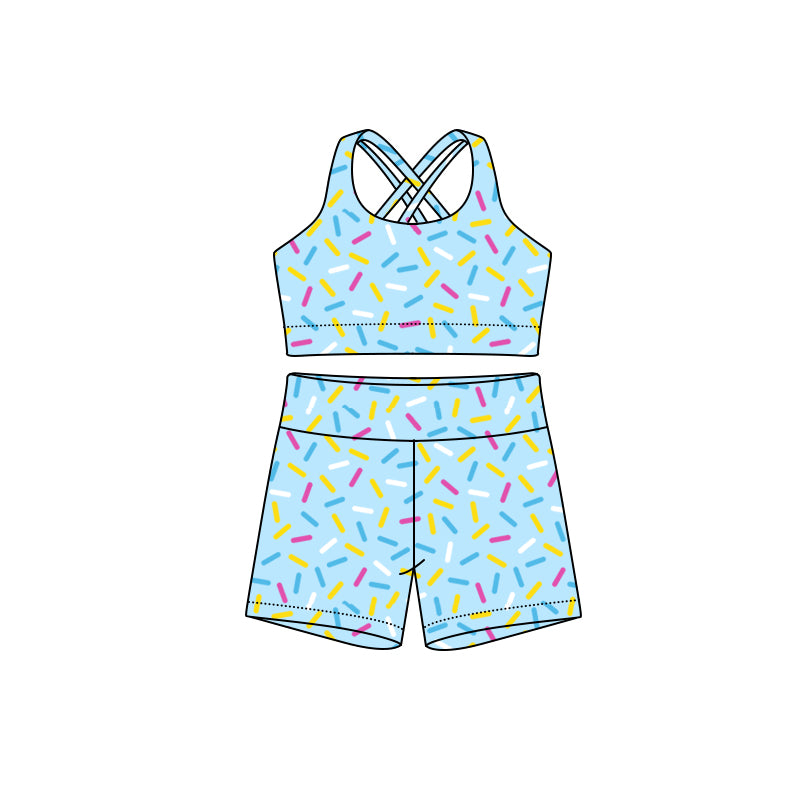 presale GSSO2695  Adult Women Blue Straps Team Vests Top Short Sets D 7.1