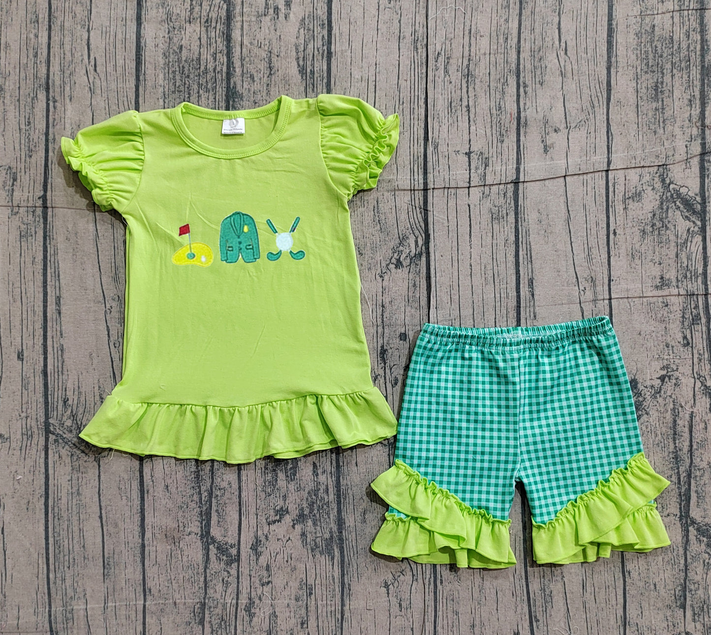 Pre-order golf embroidery shorts set
