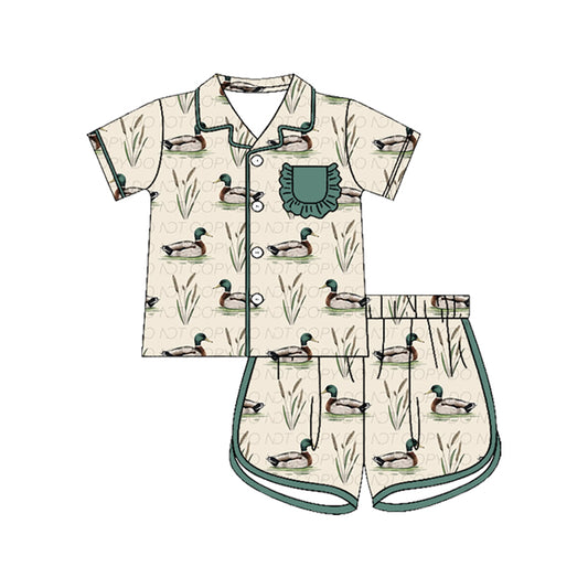 Pre order short sleeve pj set in duck girl pajamas