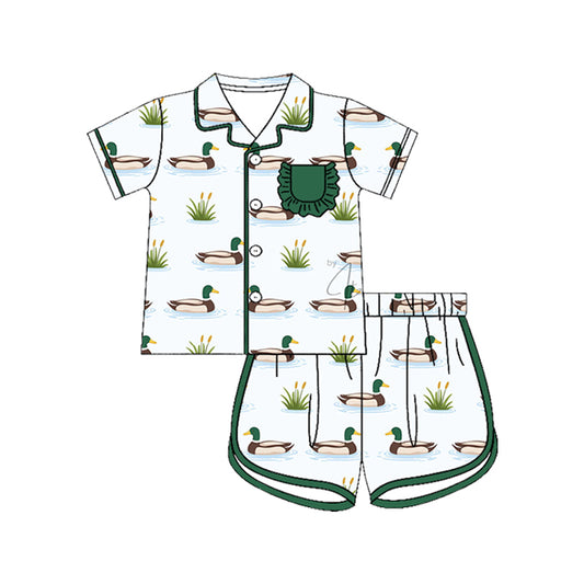 Pre order short sleeve pj set in duck girl pajamas