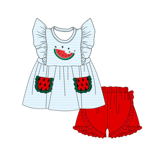 Pre order watermelon shorts set girl