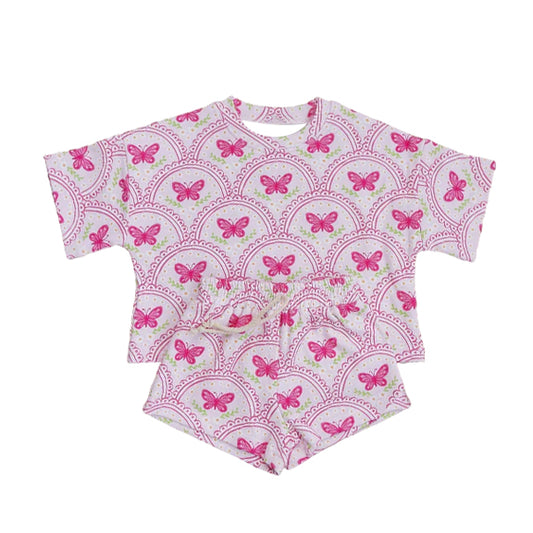 Pre order butterfly shorts set baby girl clothing
