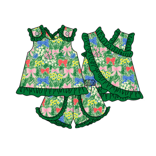 Pre order strap art coquette shorts set girls clothes