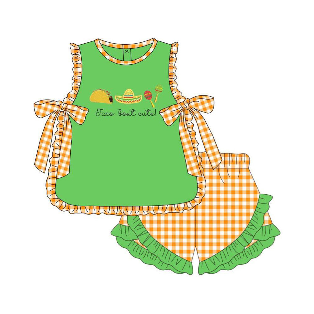 Pre order taco shorts set girl
