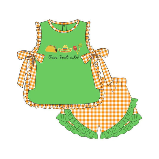 Pre order taco shorts set girl