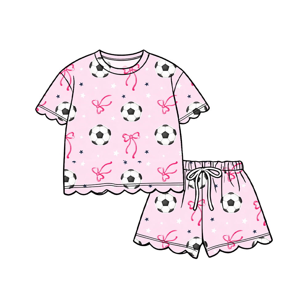 Pre order soccer scallop shorts set