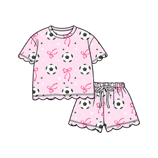 Pre order soccer scallop shorts set