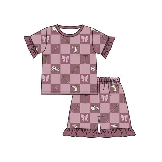 Pre order checkered tool shorts pajama girl