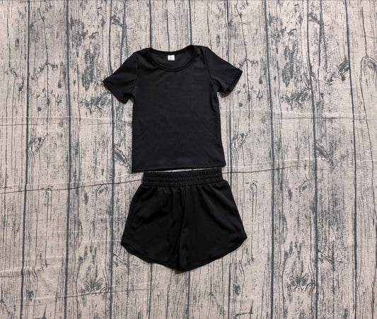 Pre order solid color active wear athletic shorts set