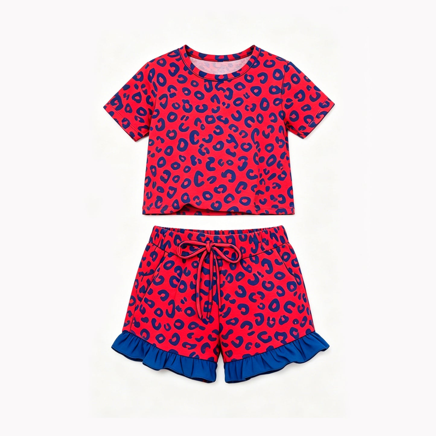 Pre order leopard shorts set
