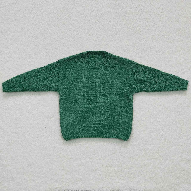 GT0217 Baby Girls Green Sweater