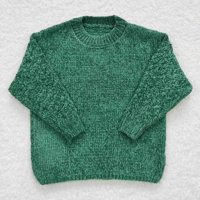 GT0217 Baby Girls Green Sweater