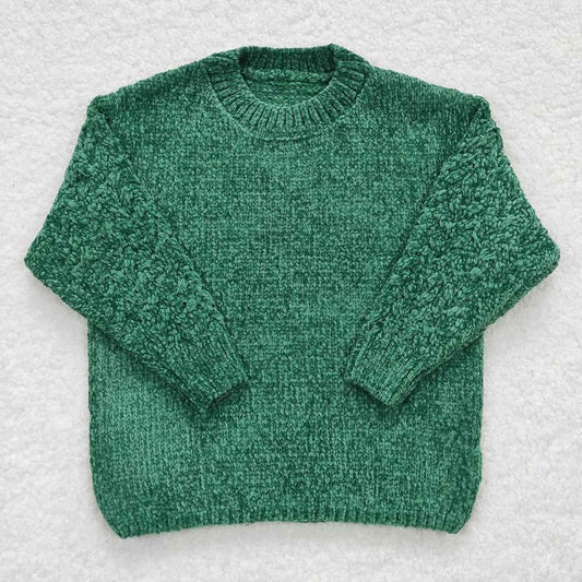 GT0217 Baby Girls Green Sweater