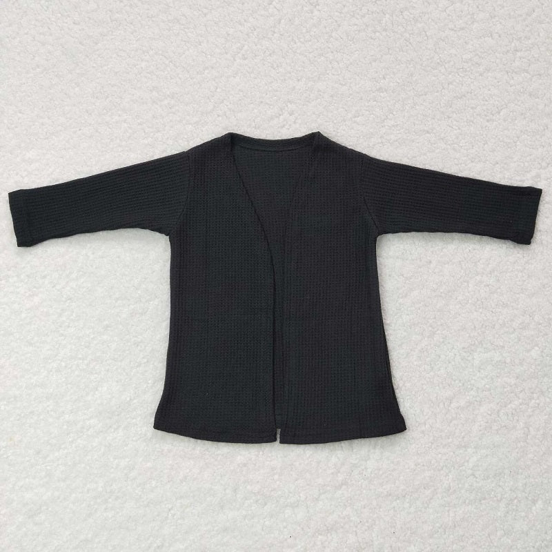 GT0243 Black Long Sleeve Cardigan Top