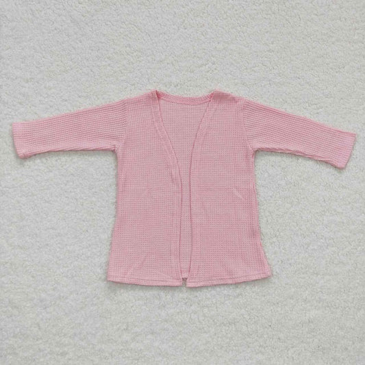 GT0249 Light Pink Long Sleeve Cardigan Top