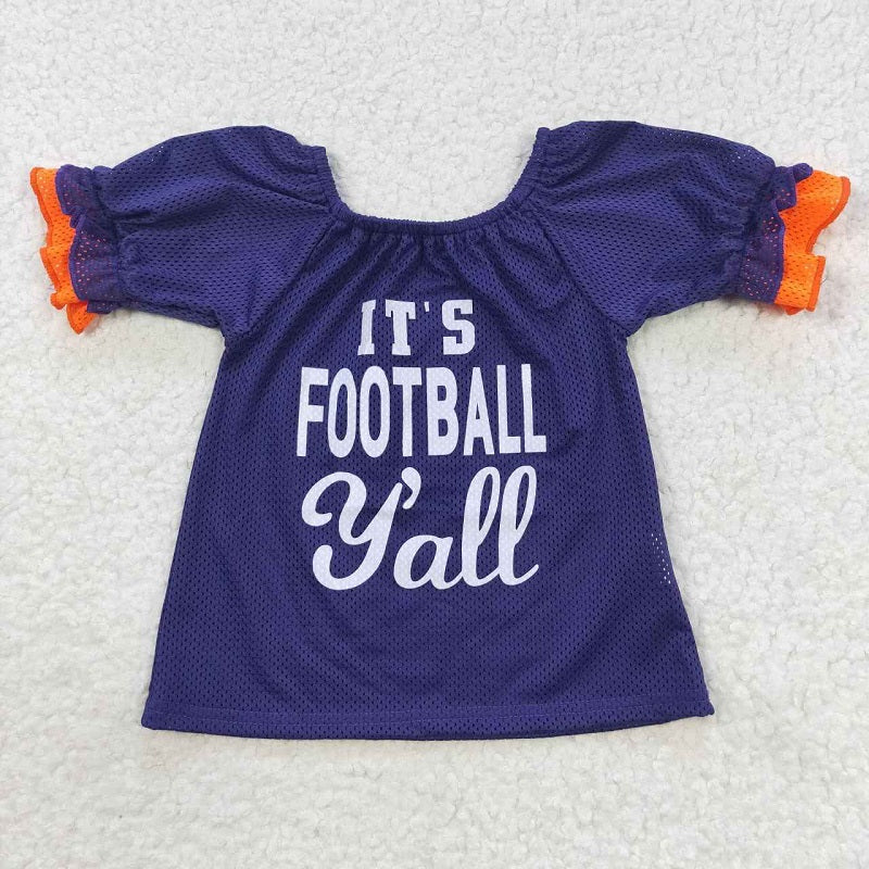 GT0275 Offset Purple Short Sleeve Top