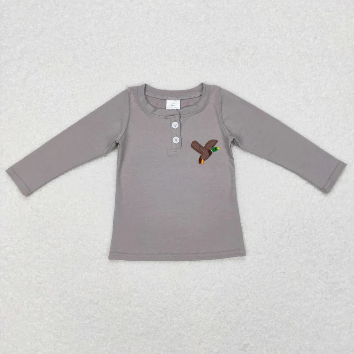 Match Baby Boys Girls Embroidery Ducks Dogs Fishing Western Tee Shirts Top D 926