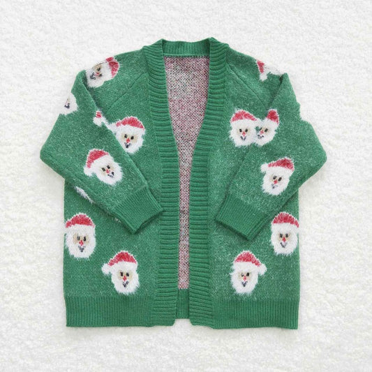 GT0357 Santa Green Long Sleeve Sweater Cardigan
