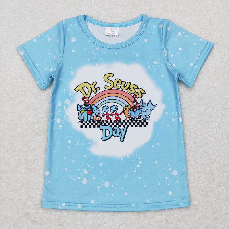 GT0365 Rainbow blue short sleeve top