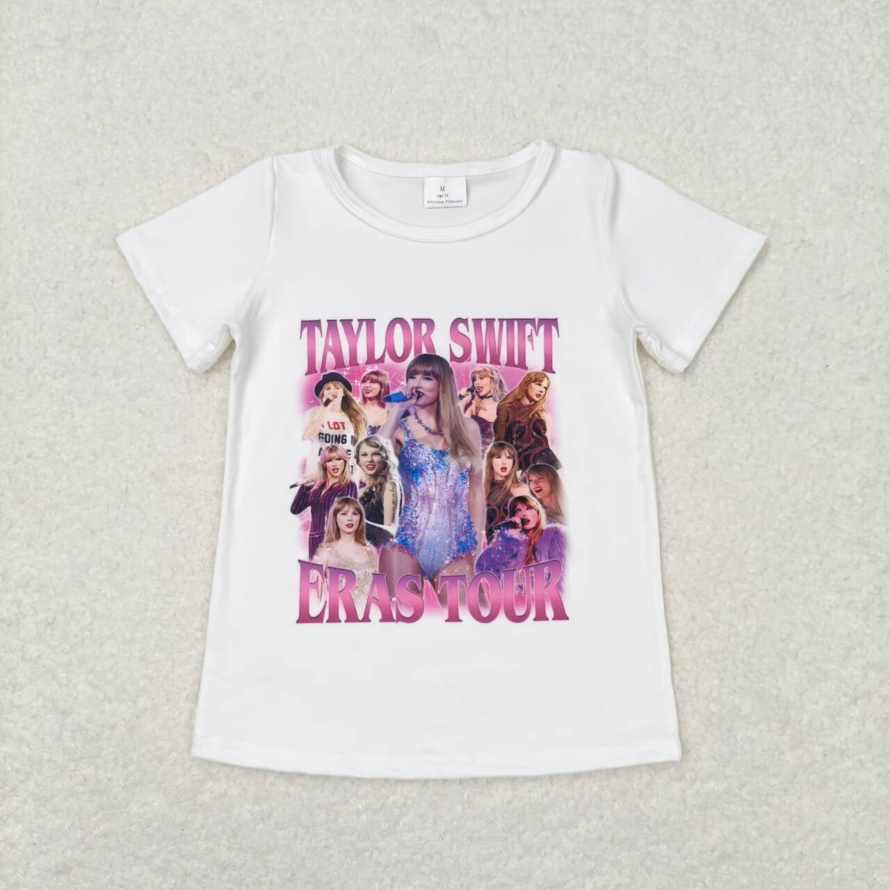 GT0506 1989 swift eras tour white short-sleeved top