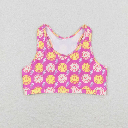 GT0520 Lightning rose red sleeveless top