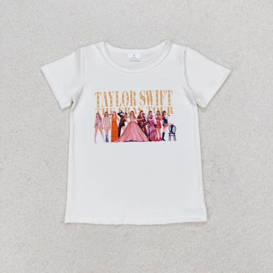 GT0532 1989 the eras tour white short-sleeved top