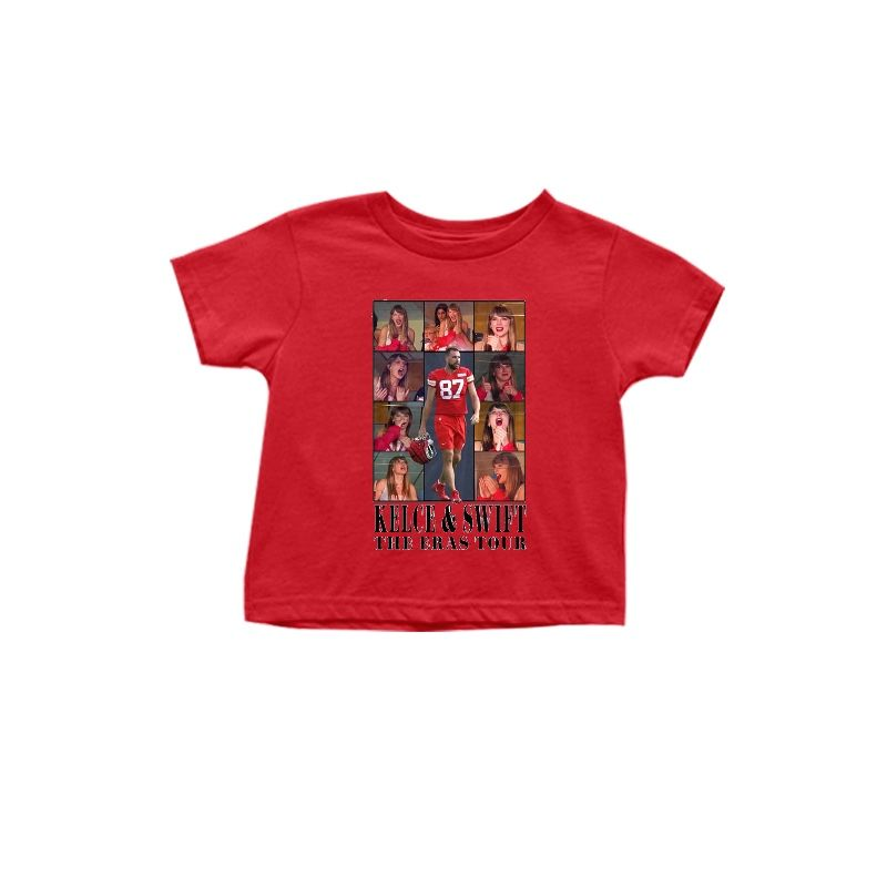 pre-order GT0540 Letter red short sleeve top