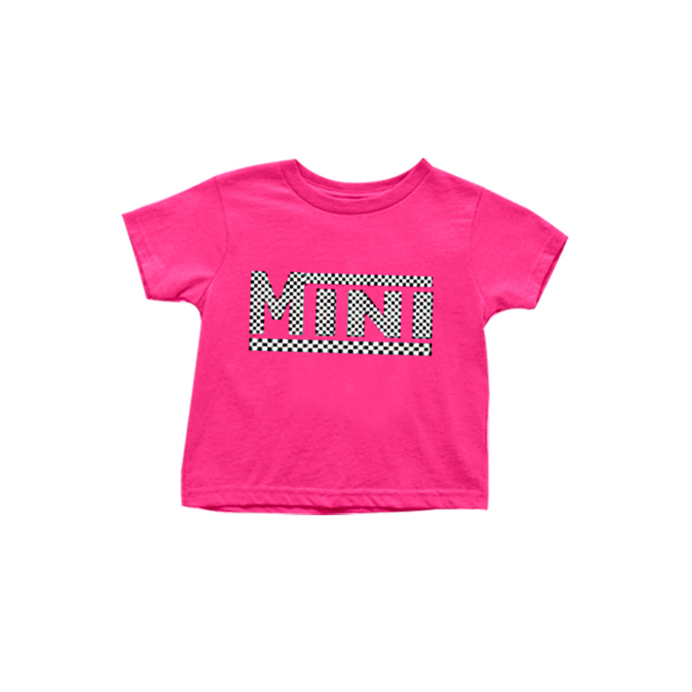 GT0573 mini rose red short-sleeved top
