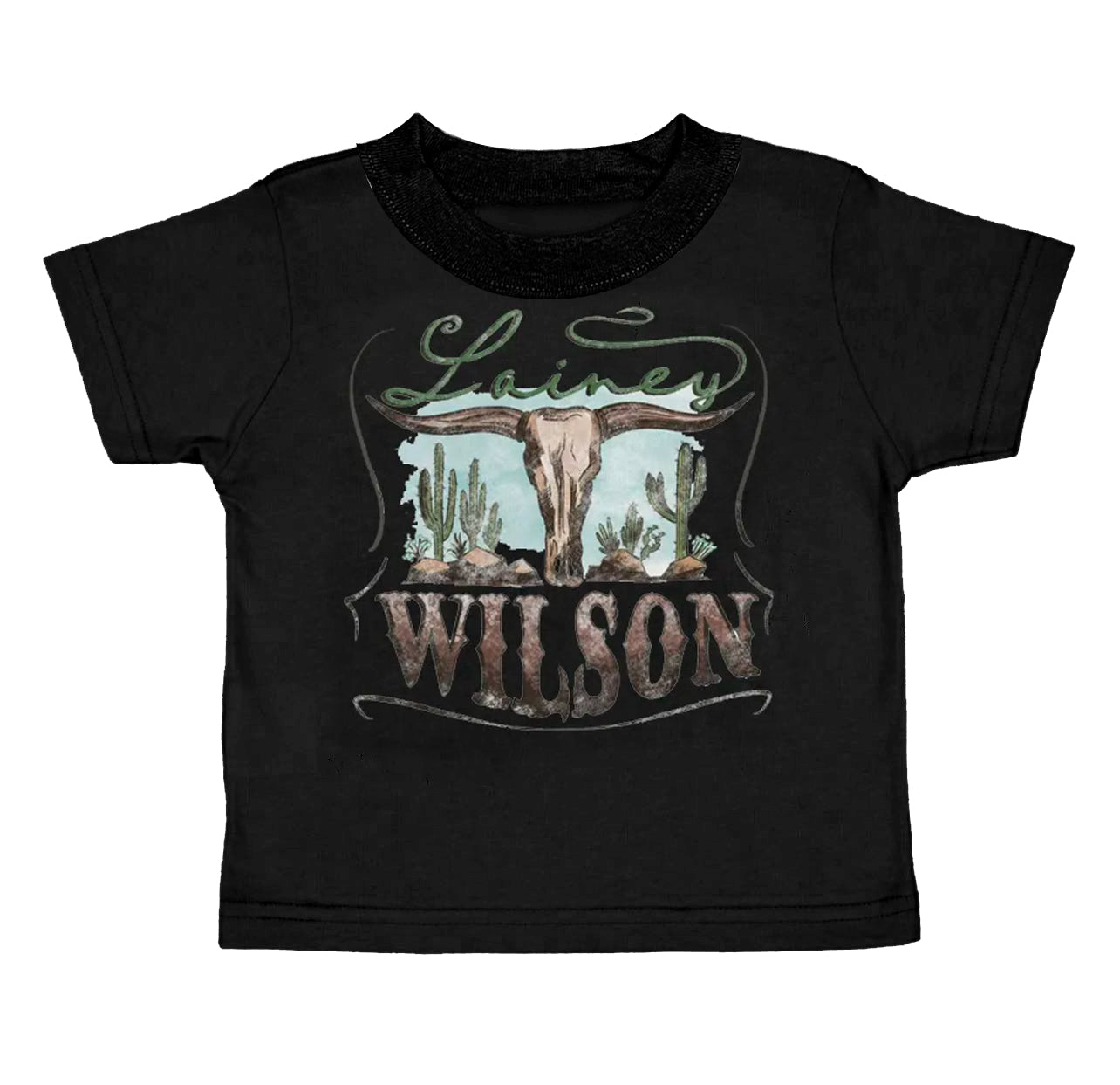 presale GT0578 lainey wilson alpine cow head black short-sleeved top