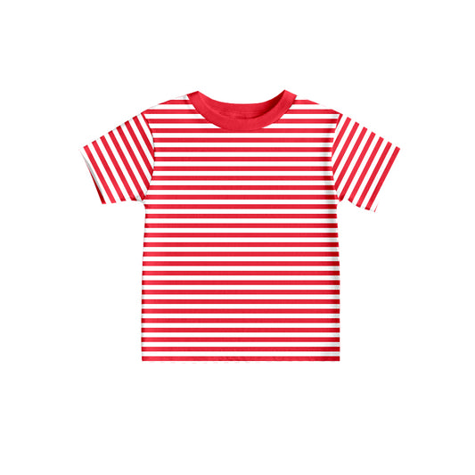 presale GT0583 Red striped short-sleeved top