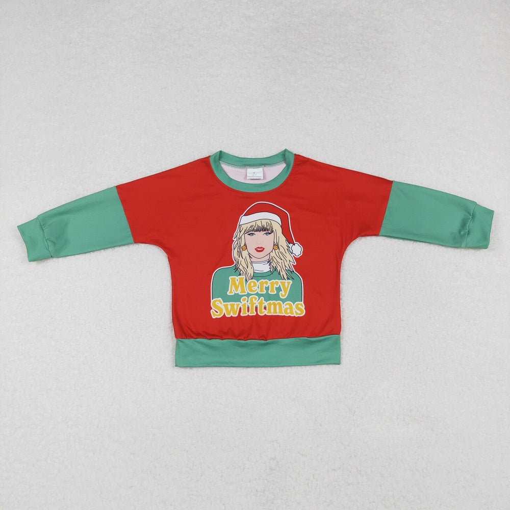 GT0704 merry swiftmas red and green long sleeve top