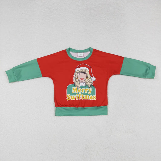 GT0704 merry swiftmas red and green long sleeve top
