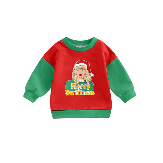 presale GT0704 merry swiftmas red and green long sleeve top  2024 7.17