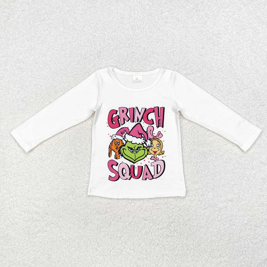 GT0757  Christmas White long-sleeved top