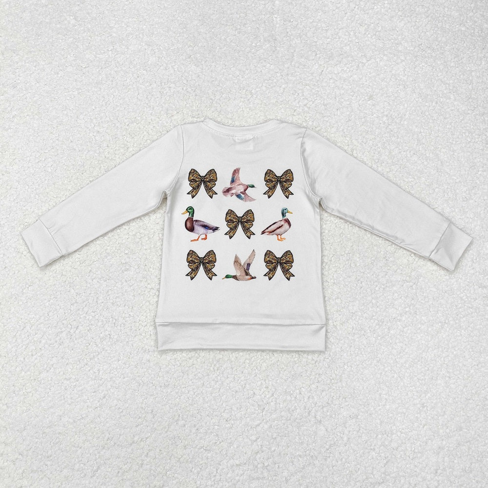 GT0759 Duck Camouflage Bow Long Sleeve Top