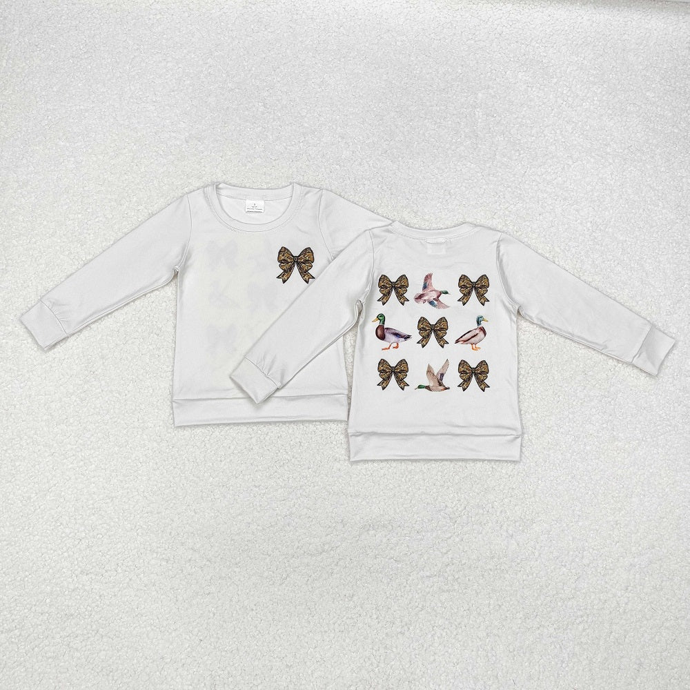 GT0759 Duck Camouflage Bow Long Sleeve Top