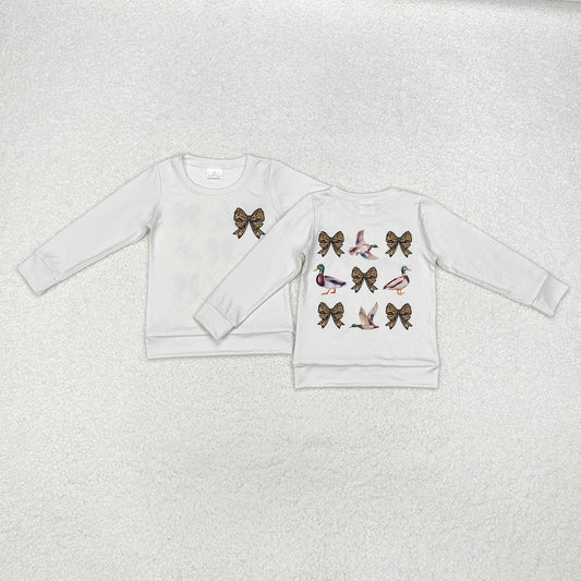 GT0759 Duck Camouflage Bow Long Sleeve Top