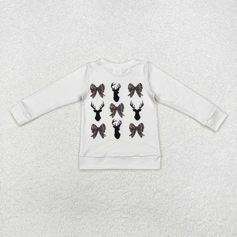 GT0760  Camouflage bow long-sleeved top