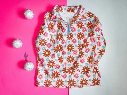 presale GT0791 Floral Zipper Long Sleeve Top 2024 9.16