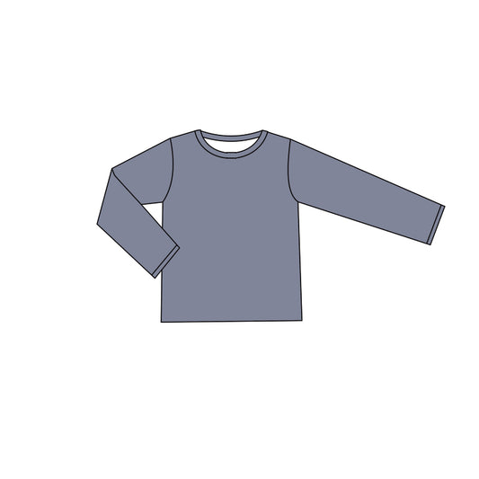 presale GT0801  Baby Kids Toddler Grey Long Sleeve Tee Shirts Tops  2024 9.18
