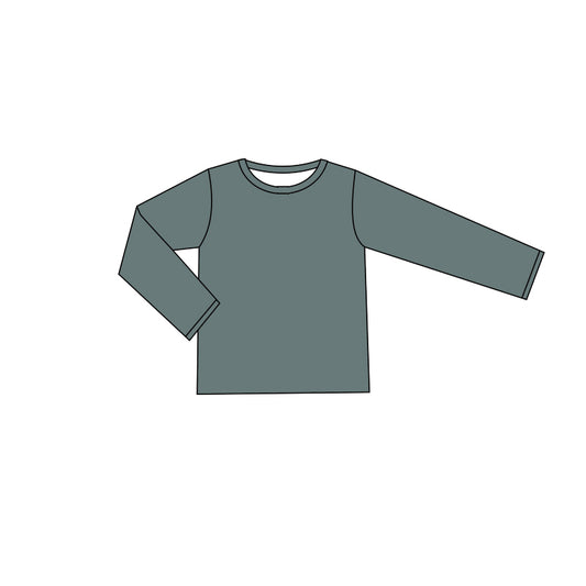 presale GT0802  Solid gray green long-sleeved top  2024 9.18