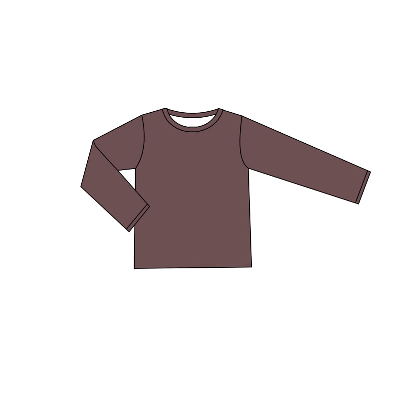 presale GT0803 Solid red brown long-sleeved top  2024 9.18