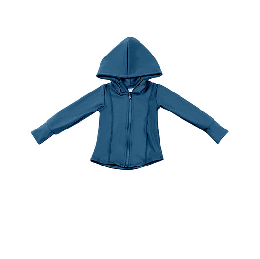 presale GT0812 Blue Yoga Wear Zip-Up Hooded Long Sleeve Top 2024 9.21