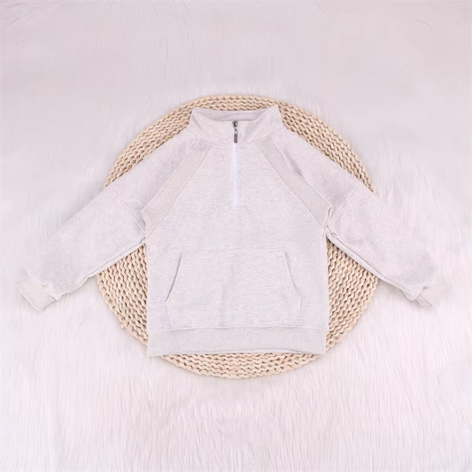 presale GT0837  Baby Girls Light Gray Active Pulllover Top 2024 9.28
