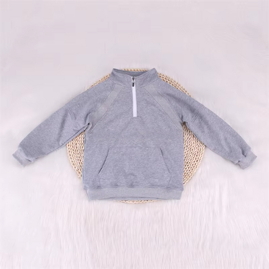 presale GT0839 Baby Girls Gray Active Pulllover Top  2024 9.28