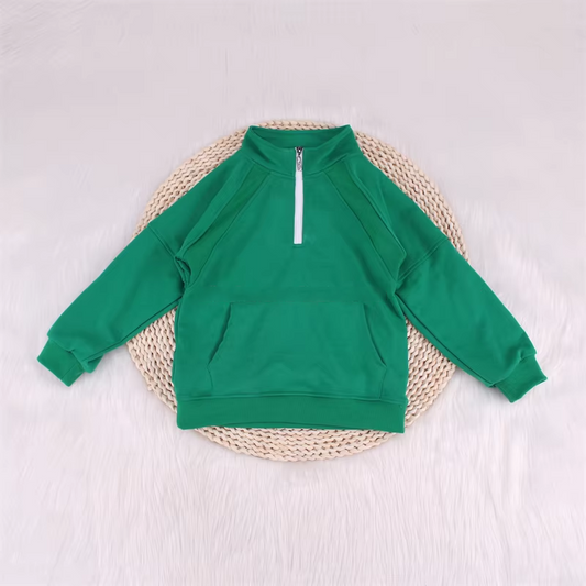 presale GT0840 Baby Girls Green Active Pulllover Top   2024 9.28
