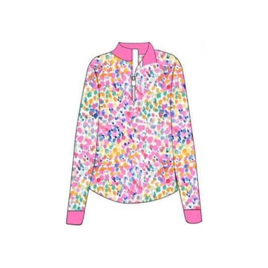 presale GT0844 Adult Women's Colorful Watercolor Pattern Long Sleeve Top 2024 10.8