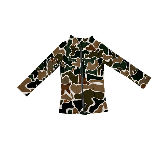 presale GT0851  Camouflage Beige Yoga Wear Zipper Long Sleeve Top 2024 10.10