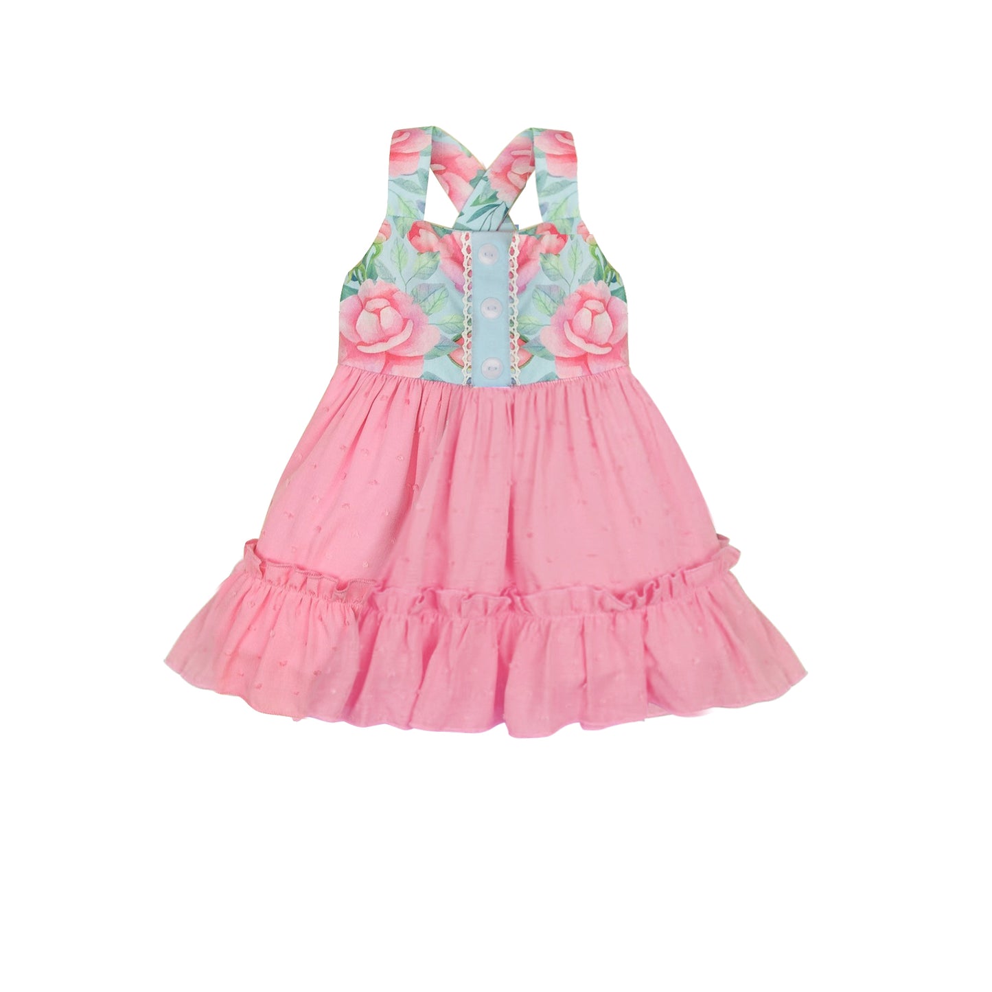presale GT0860  Flower and leaf lace pink tulle blue sleeveless top 2024 .10.18